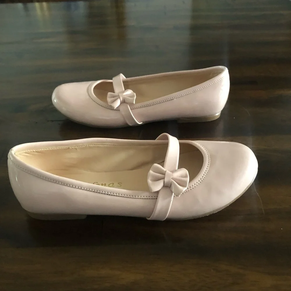 Shoes Flat Pink Bow
